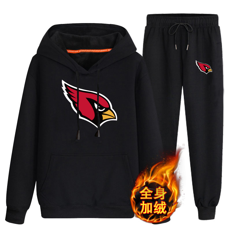 Arizona Cardinals Black Men's Winter Thicken NFL Pullover Hoodie & Pant Arizona Cardinals Black Men's Winter Thicken NFL Pullover Hoodie & Pant