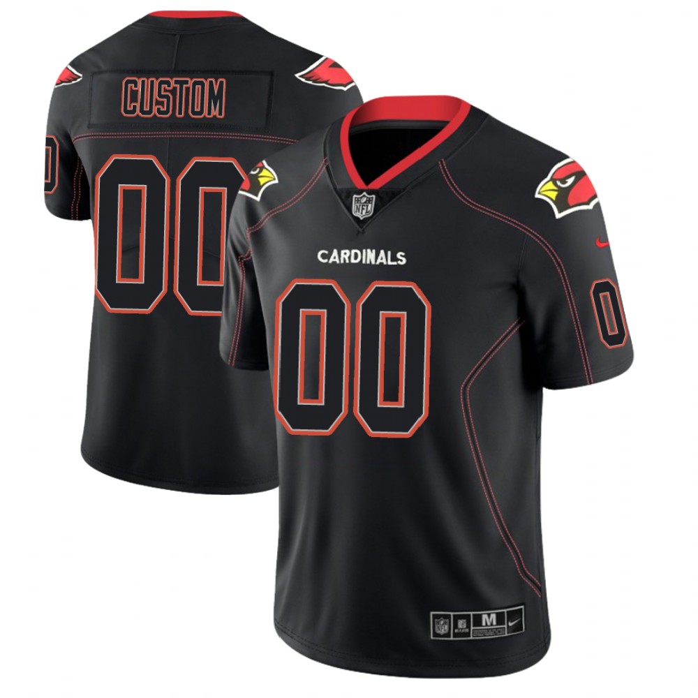 Arizona Cardinals Custom 2018 Lights Out Color Rush Limited Black Jersey Arizona Cardinals Custom 2018 Lights Out Color Rush Limited Black Jersey