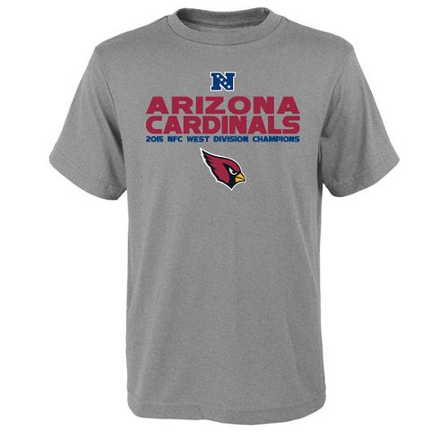 Arizona Cardinals Heather Gray 2015 NFC West Division Champions Next Level T-Shirt