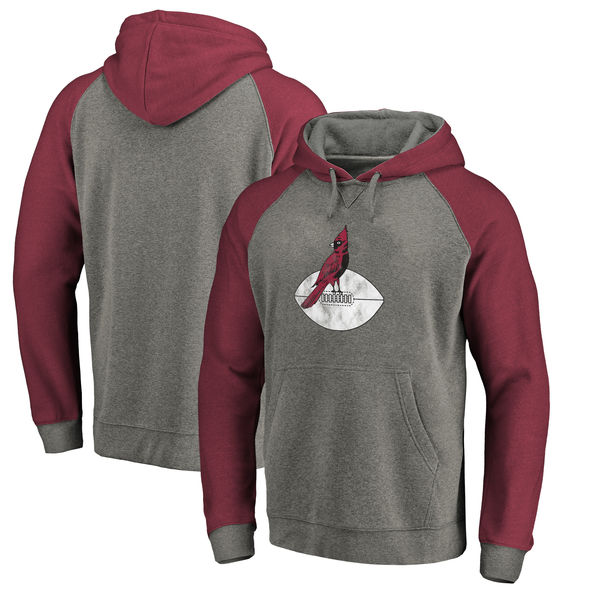 Arizona Cardinals NFL Pro Line By Fanatics Branded Throwback Logo Tri-Blend Raglan Pullover Hoodie Gray Cardinal Arizona Cardinals NFL Pro Line By Fanatics Branded Throwback Logo Tri-Blend Raglan Pullover Hoodie Gray Cardinal