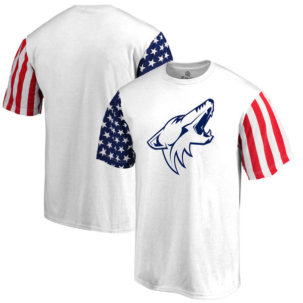 Arizona Coyotes Fanatics Branded Stars & Stripes T-Shirt White Arizona Coyotes Fanatics Branded Stars & Stripes T-Shirt White