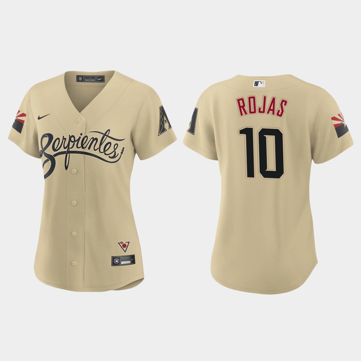 Arizona Diamondbacks #10 Josh Rojas Women's Nike 2021 City Connect MLB Jersey Gold Arizona Diamondbacks #10 Josh Rojas Women's Nike 2021 City Connect MLB Jersey Gold