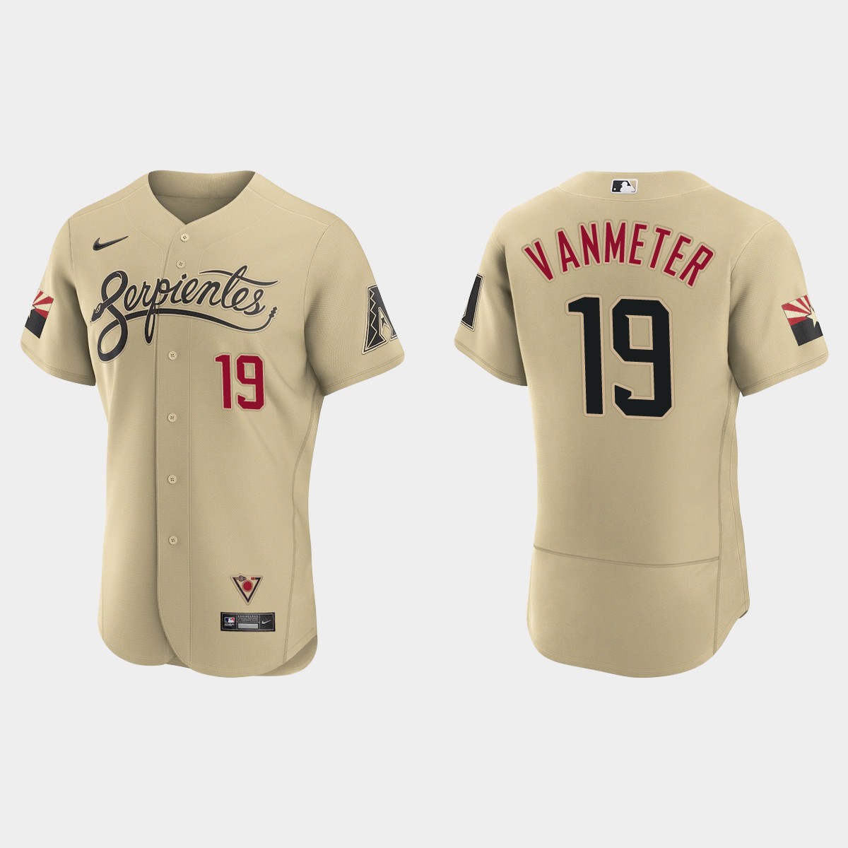 Arizona Diamondbacks #19 Josh Vanmeter Men's Nike 2021 City Connect Authentic MLB Jersey Gold Arizona Diamondbacks #19 Josh Vanmeter Men's Nike 2021 City Connect Authentic MLB Jersey Gold