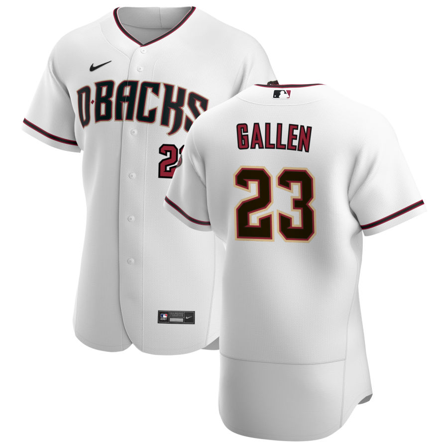 Arizona Diamondbacks #23 Zac Gallen Men's Nike White Crimson Authentic Home Team MLB Jersey Arizona Diamondbacks #23 Zac Gallen Men's Nike White Crimson Authentic Home Team MLB Jersey