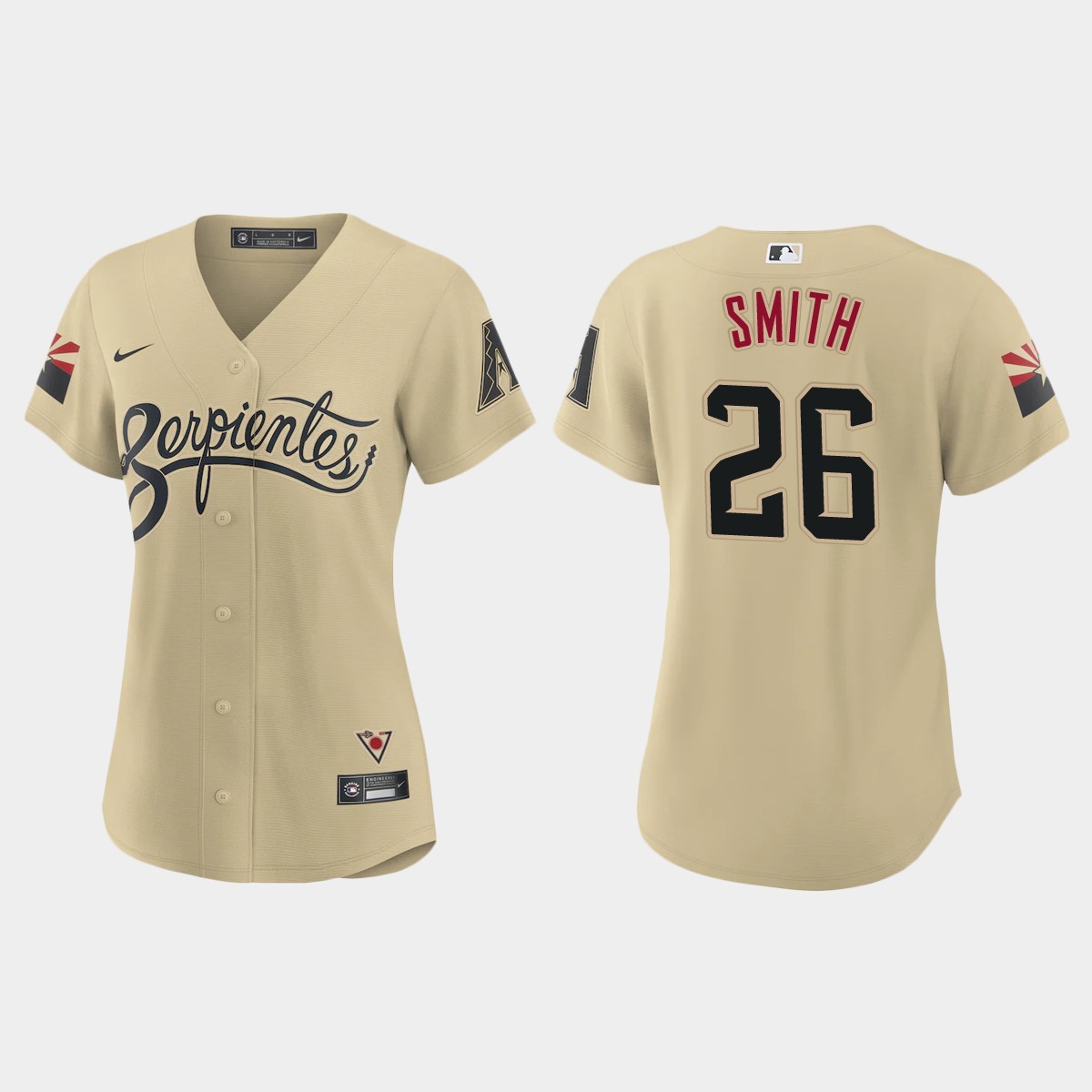 Arizona Diamondbacks #26 Pavin Smith Women's Nike 2021 City Connect MLB Jersey Gold Arizona Diamondbacks #26 Pavin Smith Women's Nike 2021 City Connect MLB Jersey Gold