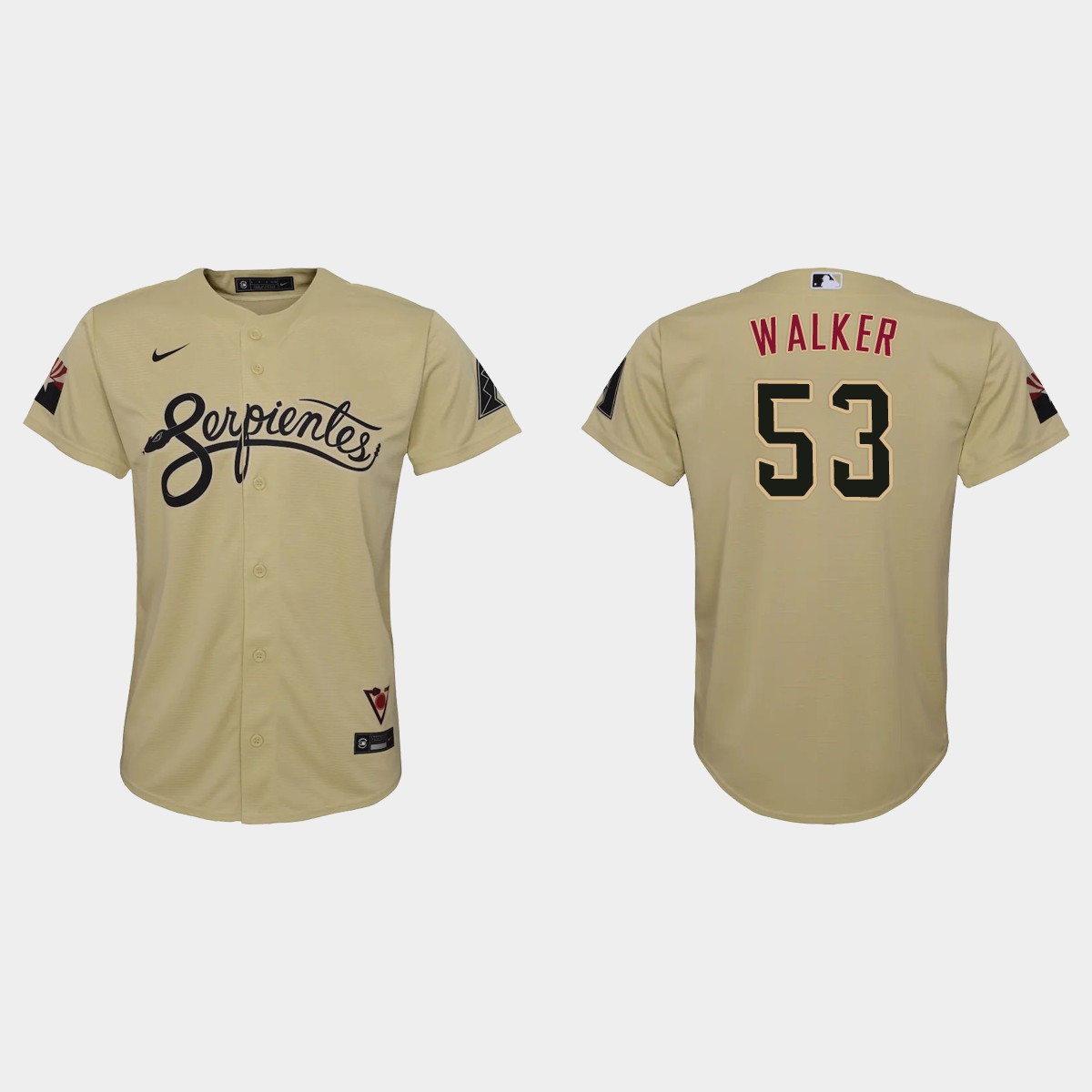 Arizona Diamondbacks #53 Christian Walker Youth Nike 2021 City Connect MLB Jersey Gold
