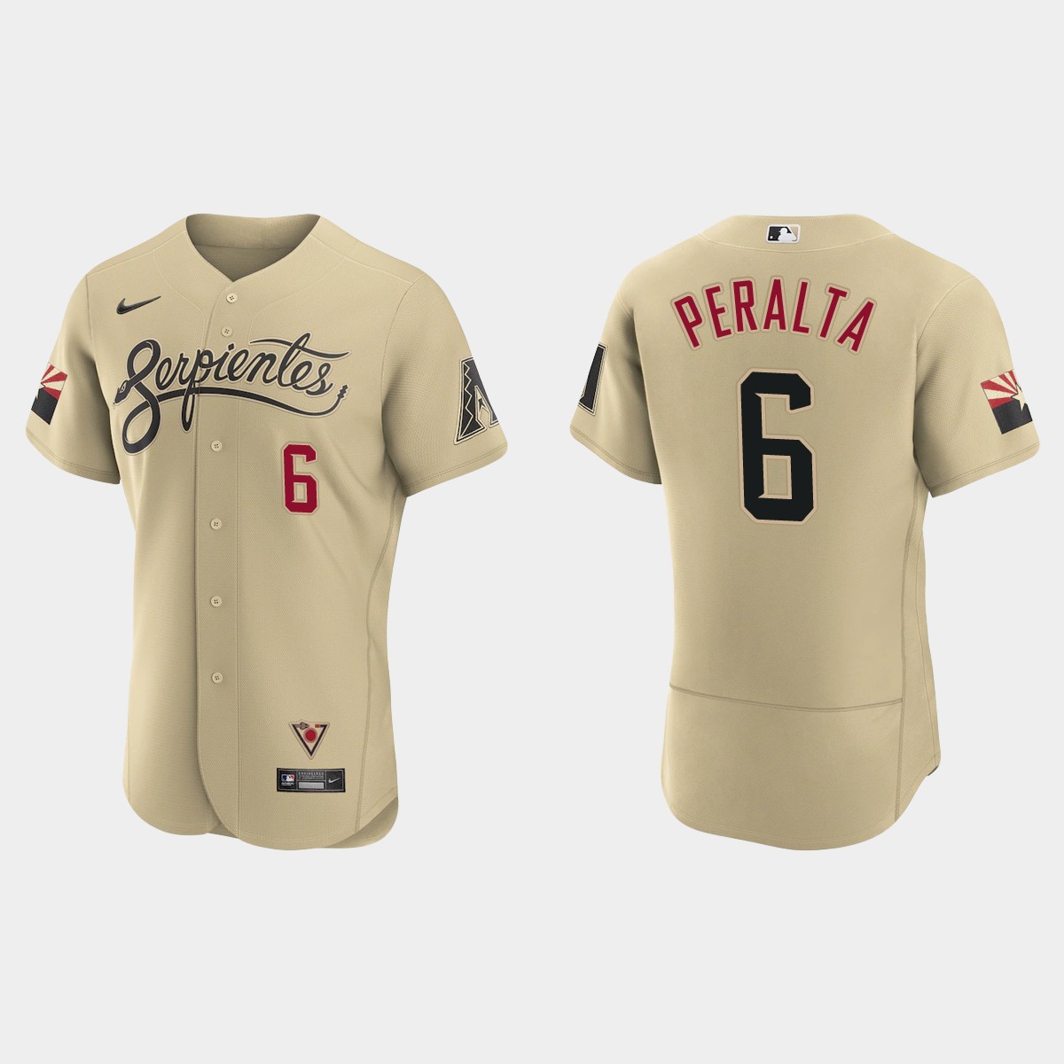 Arizona Diamondbacks #6 David Peralta Men's Nike 2021 City Connect Authentic MLB Jersey Gold Arizona Diamondbacks #6 David Peralta Men's Nike 2021 City Connect Authentic MLB Jersey Gold
