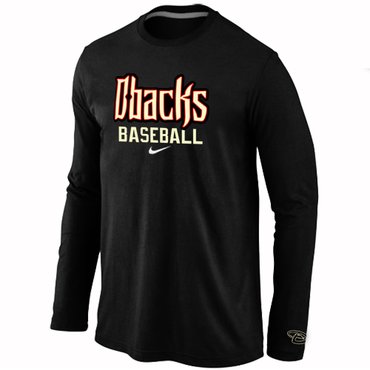 Arizona Diamondbacks Crimson Long Sleeve T-Shirt Black Arizona Diamondbacks Crimson Long Sleeve T-Shirt Black