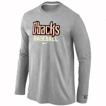 Arizona Diamondbacks Crimson Long Sleeve T-Shirt Grey Arizona Diamondbacks Crimson Long Sleeve T-Shirt Grey