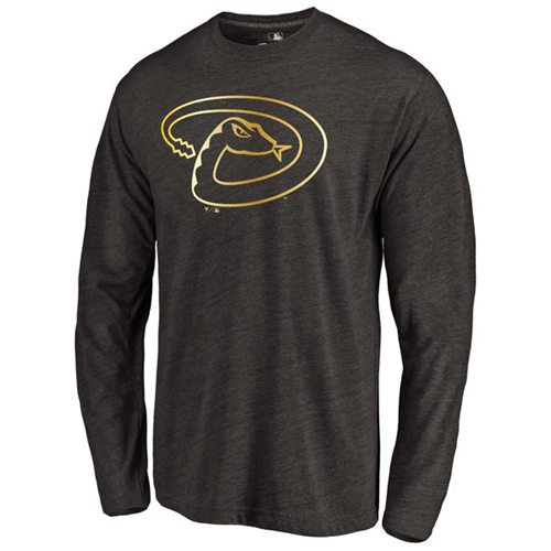 Arizona Diamondbacks Gold Collection Long Sleeve Tri-Blend T-Shirt Black Arizona Diamondbacks Gold Collection Long Sleeve Tri-Blend T-Shirt Black
