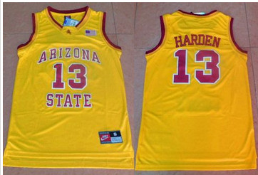Arizona State Sun Devils #13 James Harden Gold Stitched NCAA Basketball Jersey