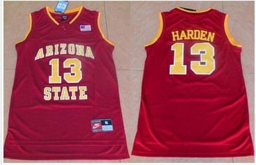 Arizona State Sun Devils #13 James Harden Red Stitched NCAA Basketball Jersey