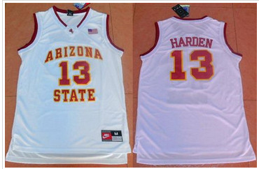 Arizona State Sun Devils #13 James Harden White Stitched NCAA Basketball Jersey