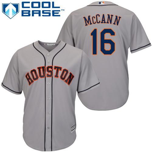 Astros #16 Brian McCann Grey Cool Base Stitched Youth MLB Jersey Astros #16 Brian McCann Grey Cool Base Stitched Youth MLB Jersey