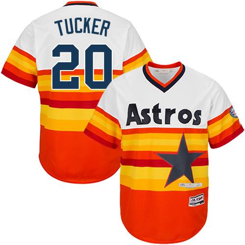 Astros #20 Preston Tucker White Orange Cooperstown Stitched Youth MLB Jersey Astros #20 Preston Tucker White Orange Cooperstown Stitched Youth MLB Jersey