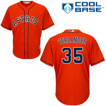 Astros #35 Justin Verlander Orange Cool Base Stitched Youth MLB Jersey Astros #35 Justin Verlander Orange Cool Base Stitched Youth MLB Jersey