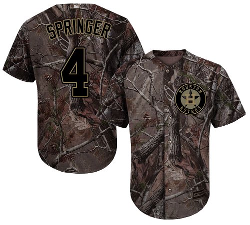 Astros #4 George Springer Camo Realtree Collection Cool Base Stitched Youth Baseball Jersey Astros #4 George Springer Camo Realtree Collection Cool Base Stitched Youth Baseball Jersey