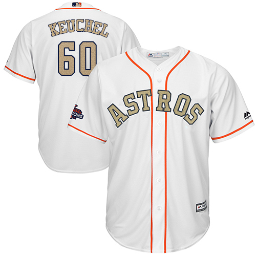 Astros #60 Dallas Keuchel White 2018 Gold Program Cool Base Stitched Youth MLB Jersey Astros #60 Dallas Keuchel White 2018 Gold Program Cool Base Stitched Youth MLB Jersey
