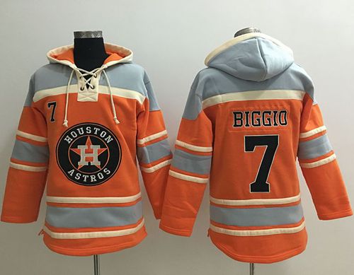 Astros #7 Craig Biggio Orange Sawyer Hooded Sweatshirt MLB Hoodie Astros #7 Craig Biggio Orange Sawyer Hooded Sweatshirt MLB Hoodie