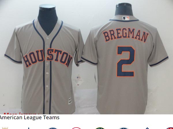 Astros 2 Alex Bregman Gray Cool Base Jersey