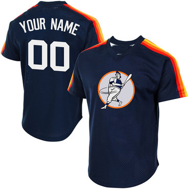 Astros Navy Men's Customized Throwback New Design Jersey Astros Navy Men's Customized Throwback New Design Jersey