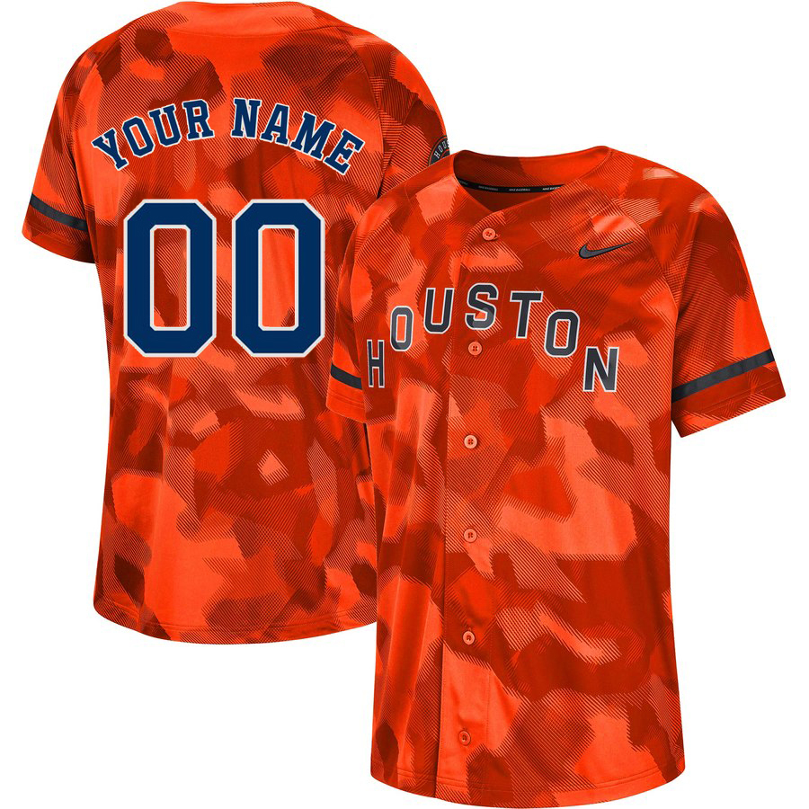 Astros Orange Camo Fashion Men's Customized Jersey Astros Orange Camo Fashion Men's Customized Jersey