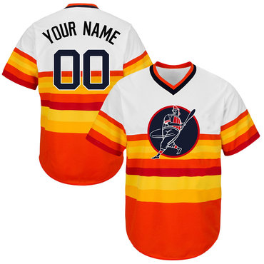 Astros Orange Men's Customized Throwback New Design Jersey Astros Orange Men's Customized Throwback New Design Jersey
