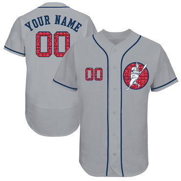 Astros White Men's Customized Red Logo Flexbase New Design Jersey Astros White Men's Customized Red Logo Flexbase New Design Jersey
