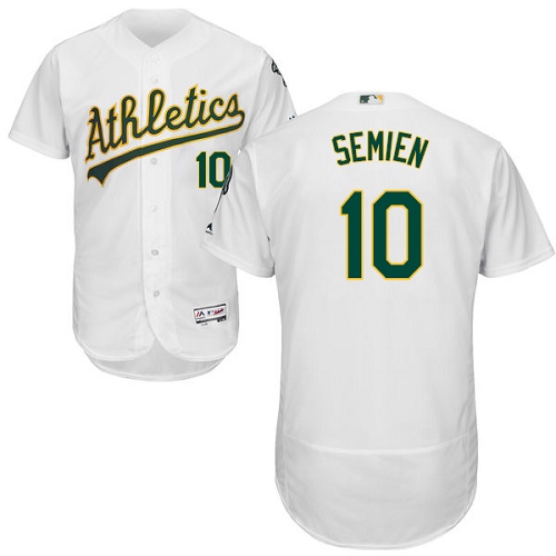 Athletics #10 Marcus Semien White Flexbase Authentic Collection Stitched Baseball Jersey