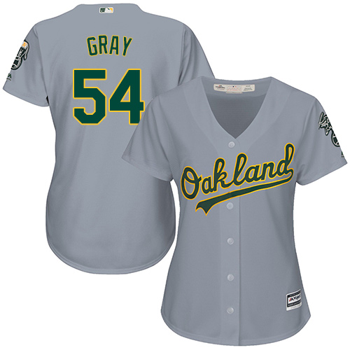 Athletics #54 Sonny Gray Grey Road Women's Stitched MLB Jersey Athletics #54 Sonny Gray Grey Road Women's Stitched MLB Jersey