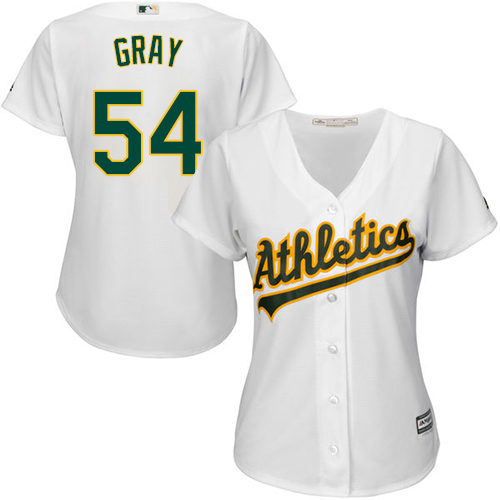 Athletics #54 Sonny Gray White Home Women's Stitched MLB Jersey Athletics #54 Sonny Gray White Home Women's Stitched MLB Jersey