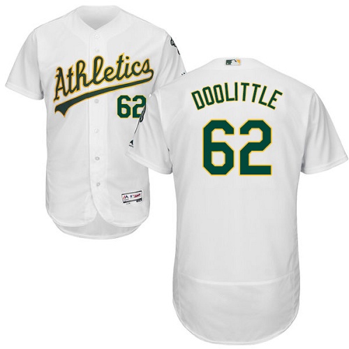 Athletics #62 Sean Doolittle White Flexbase Authentic Collection Stitched MLB Jersey