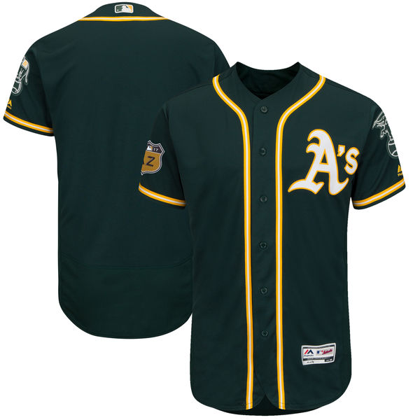 Athletics Blank Green 2017 Spring Training Flexbase Jersey
