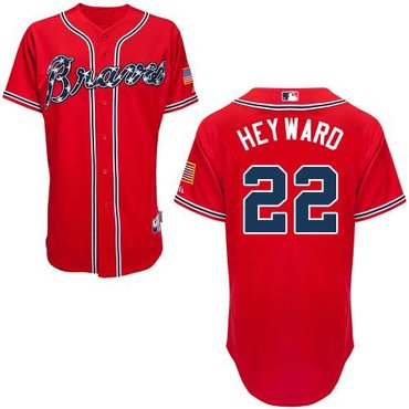 Atlanta Braves #22 Jason Heyward Red Stitched Baseball Jersey