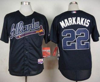Atlanta Braves #22 Nick Markakis Blue Cool Base Stitched Baseball Jersey