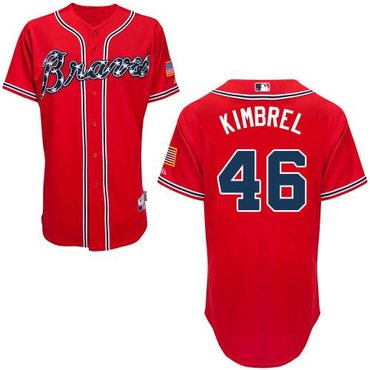 Atlanta Braves #46 Craig Kimbrel Red Cool Base Baseball Jersey