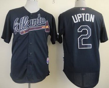 Atlanta Braves 2 B.J. Upton Black Cool Base MLB Jerseys
