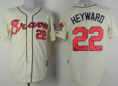 Atlanta Braves 22# Jason Heyward Cream 2012 Cool Base MLB Jerseys