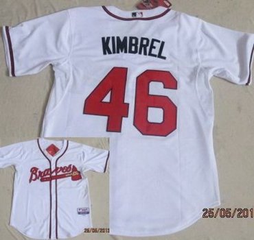 Atlanta Braves 46 Craig Kimbrel White Cool Base MLB Jerseys