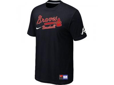 Atlanta Braves Black NEW Short Sleeve Practice T-Shirt Atlanta Braves Black NEW Short Sleeve Practice T-Shirt