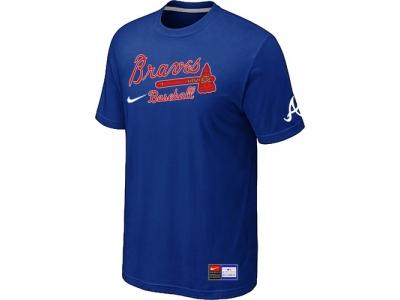 Atlanta Braves Blue NEW Short Sleeve Practice T-Shirt Atlanta Braves Blue NEW Short Sleeve Practice T-Shirt
