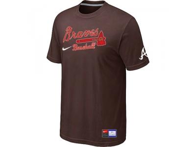 Atlanta Braves Brown NEW Short Sleeve Practice T-Shirt Atlanta Braves Brown NEW Short Sleeve Practice T-Shirt