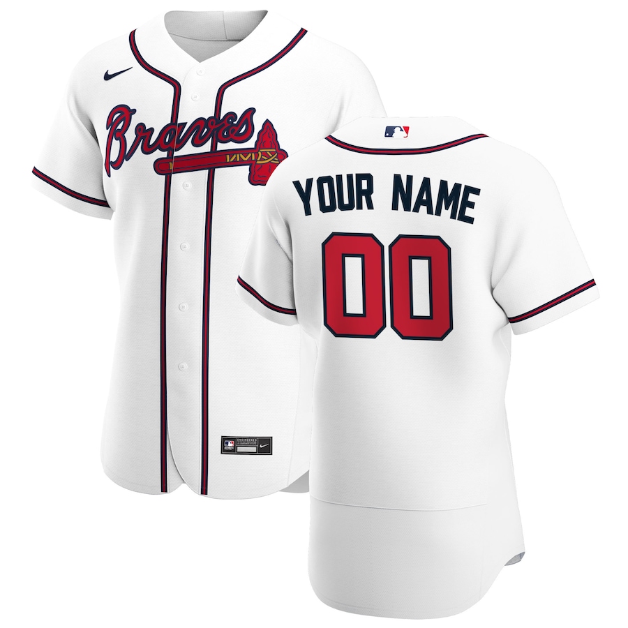 Atlanta Braves Custom Men's Nike White Home 2020 Authentic Player MLB Jersey Atlanta Braves Custom Men's Nike White Home 2020 Authentic Player MLB Jersey