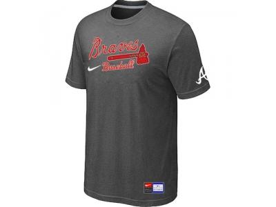 Atlanta Braves D.Grey NEW Short Sleeve Practice T-Shirt Atlanta Braves D.Grey NEW Short Sleeve Practice T-Shirt