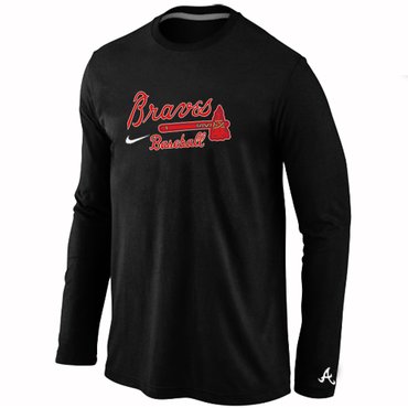 Atlanta Braves Long Sleeve T-Shirt Black Atlanta Braves Long Sleeve T-Shirt Black