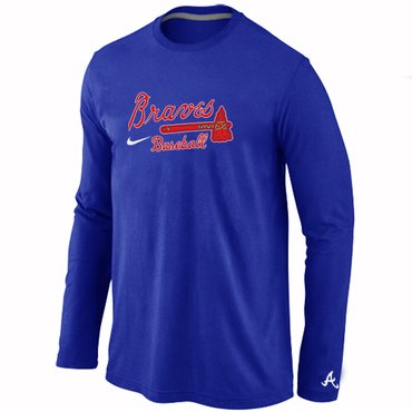 Atlanta Braves Long Sleeve T-Shirt Blue Atlanta Braves Long Sleeve T-Shirt Blue