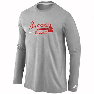 Atlanta Braves Long Sleeve T-Shirt Grey Atlanta Braves Long Sleeve T-Shirt Grey