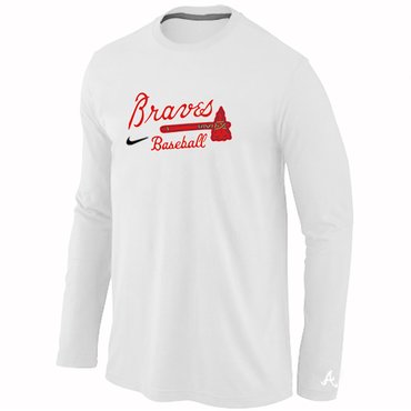 Atlanta Braves Long Sleeve T-Shirt WHITE Atlanta Braves Long Sleeve T-Shirt WHITE