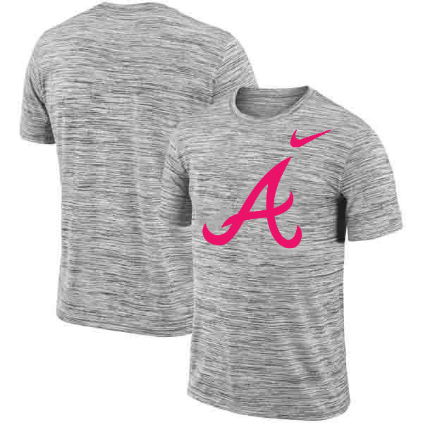 Atlanta Braves Nike Heathered Black Sideline Legend Velocity Travel Performance T-Shirt Atlanta Braves Nike Heathered Black Sideline Legend Velocity Travel Performance T-Shirt