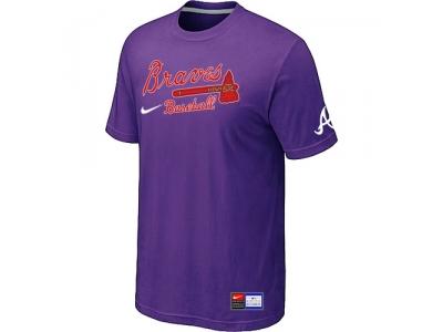 Atlanta Braves Purple NEW Short Sleeve Practice T-Shirt Atlanta Braves Purple NEW Short Sleeve Practice T-Shirt